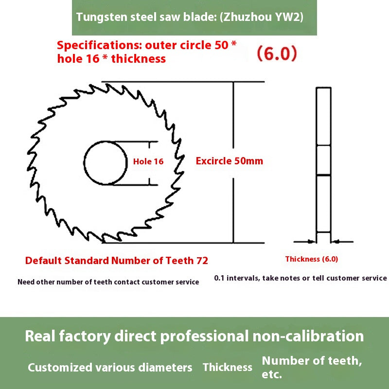 1142-Tungsten steel saw blade milling cutter ebony circular saw blade integral tungsten carbide saw blade outer diameter 20/30/40/60/80/100 Shandong Denso Pricision Tools Co.,Ltd.